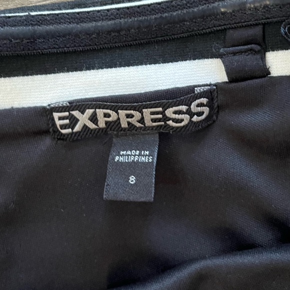 Express Strapless Black and White Striped Dress Women’s 8 - Picture 3 of 10
